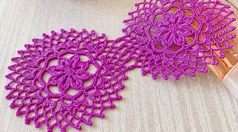 CROCHET GORGEOUS DESIGN Motif Runner, napkin, and Placemat Pattern