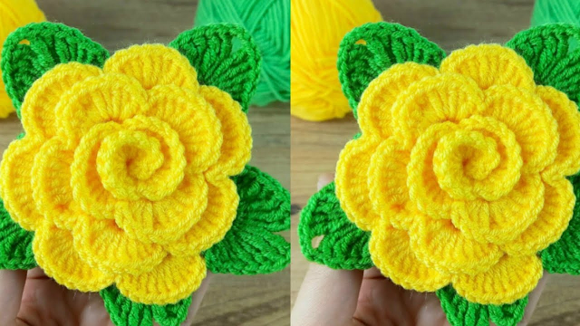 Very easy crochet rose motif making for beginners