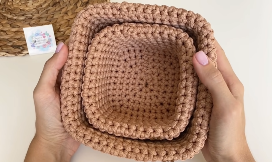 Crochet Square Basket: A Very Useful Accessory