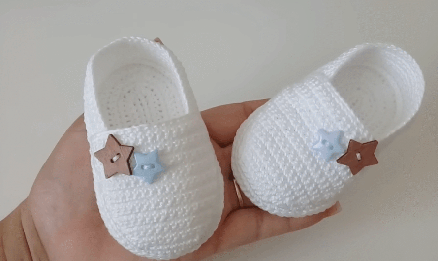 Super Easy Crochet espadrilles – baby-0 to 3 months