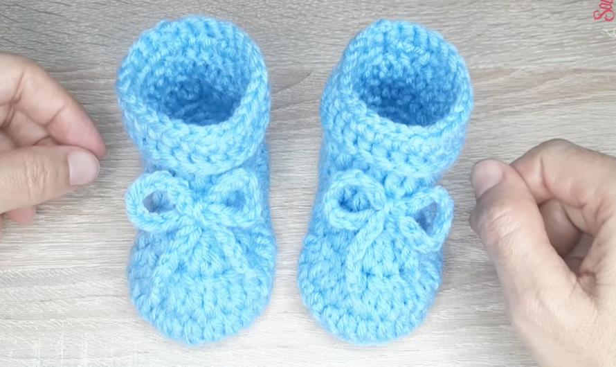 Easy Crochet Baby Booties (3-6 Months)