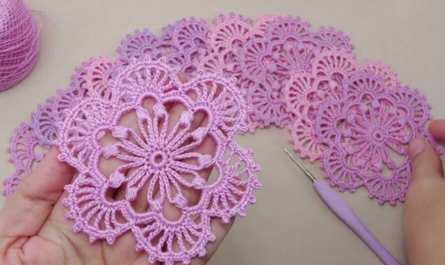 Crochet Easy Flower Motif Tutorial