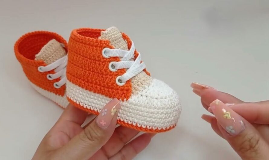 Easy Crochet Baby Tennis Shoes: Video Tutorial