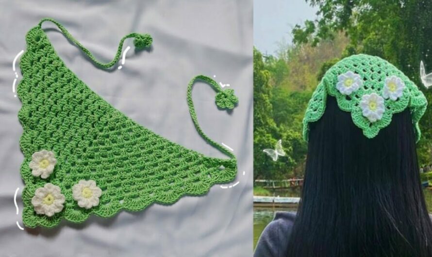 Crochet Daisy Bandana Tutorial